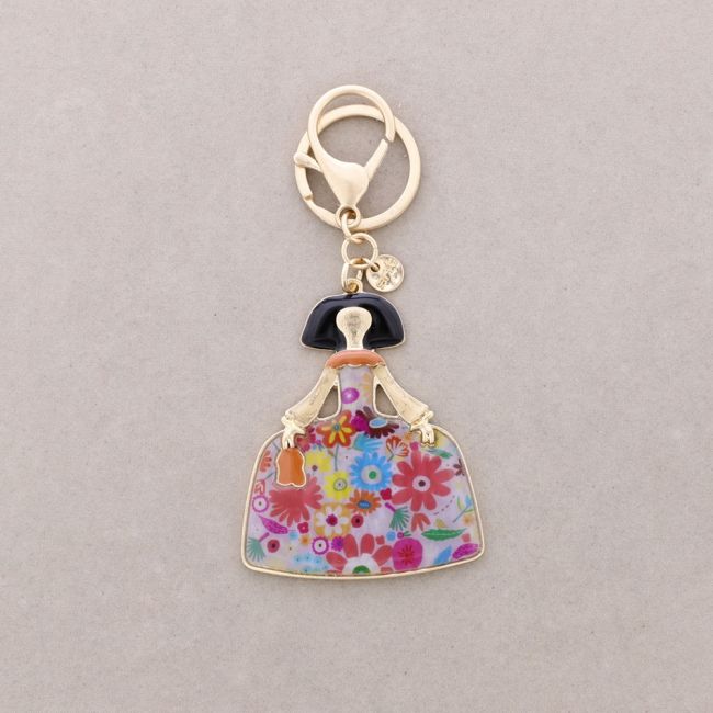 LLAVERO MENINA METAL ESMALTE