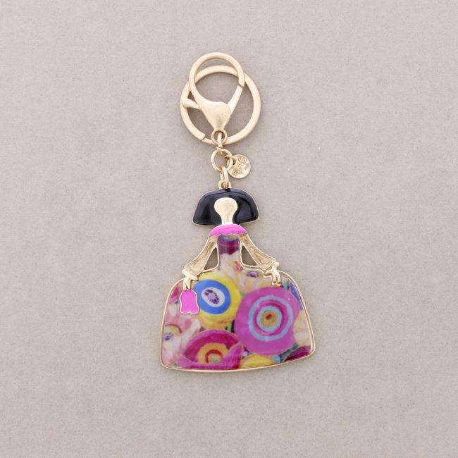 LLAVERO MENINA METAL ESMALTE