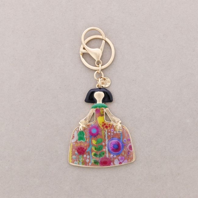 MENINA METAL ENAMEL KEYCHAIN