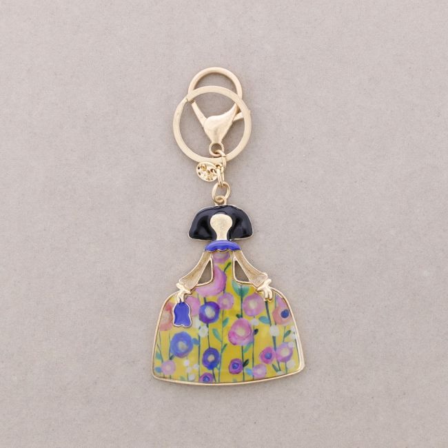 MENINA METAL ENAMEL KEYCHAIN