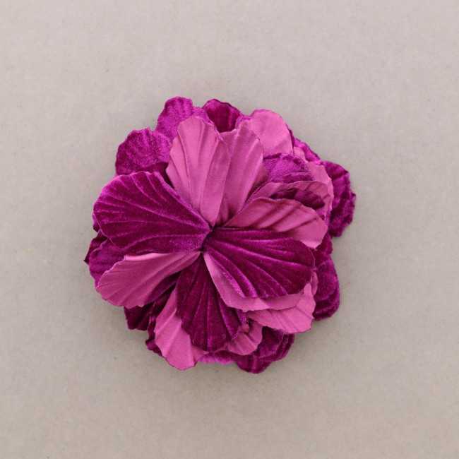 BROCHE FLOR TELA 16CM