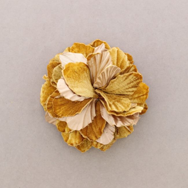 FABRIC FLOWER BROOCH 16CM