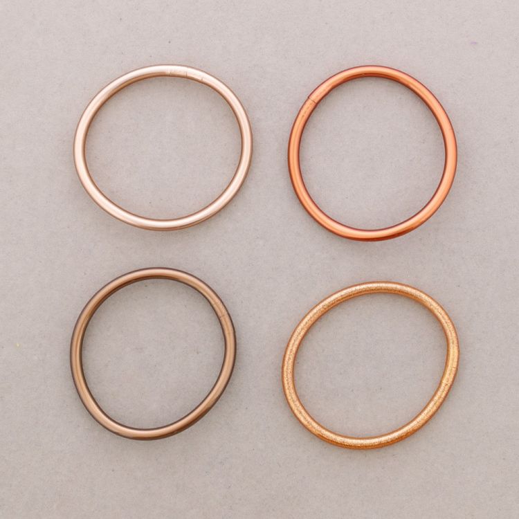 BRACELET SET 4 PIECES IMITATION GOLD LEAF