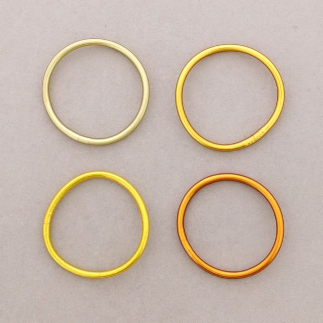 BRACELET SET 4 PIECES IMITATION GOLD LEAF