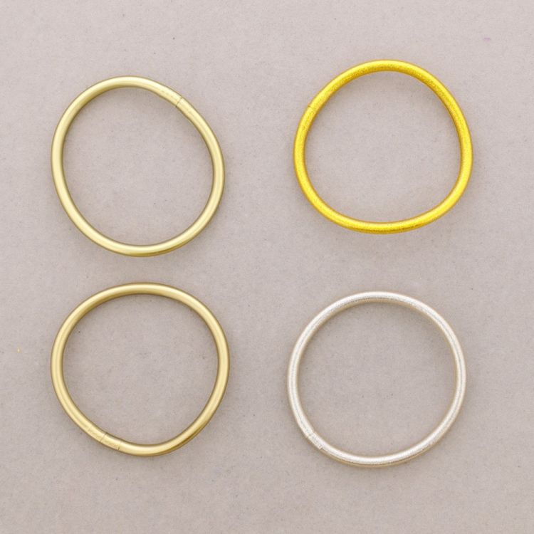 BRACELET SET 4 PIECES IMITATION GOLD LEAF 2