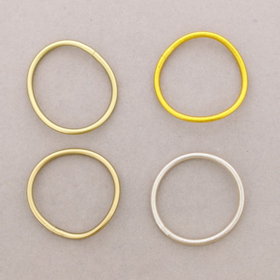 PULSERA SET 4 PIEZAS IMITACIÓN PAN DE ORO