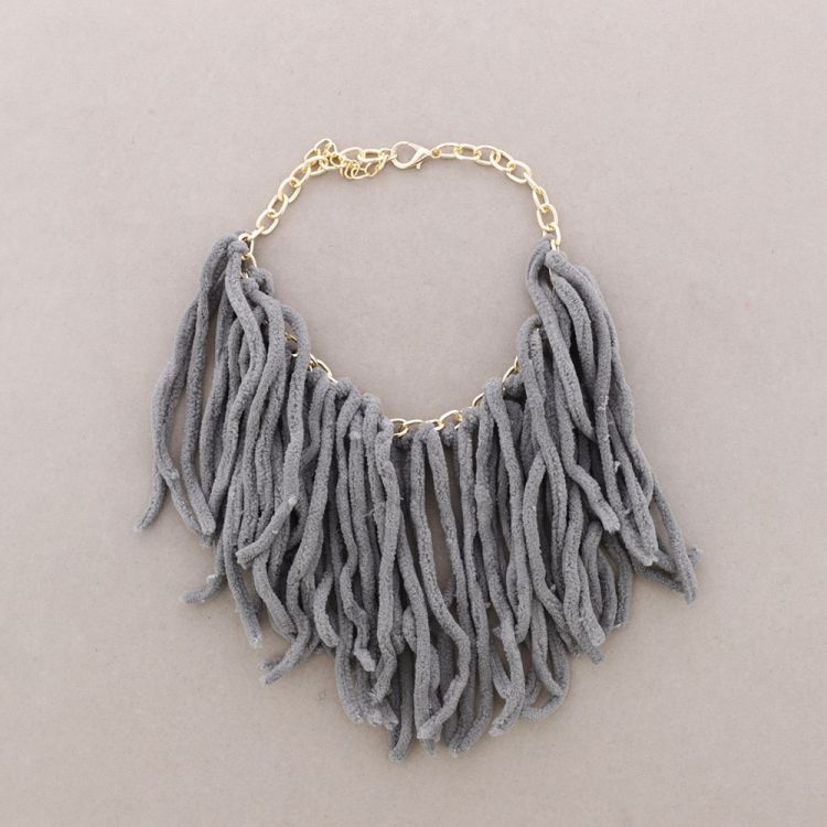 FRINGE PENDANT CHAIN CHOKER