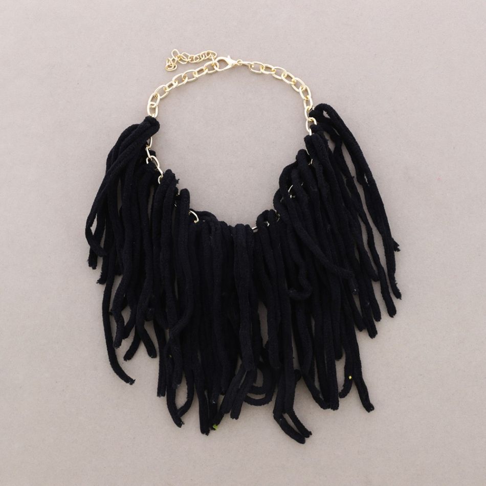 FRINGE PENDANT CHAIN CHOKER