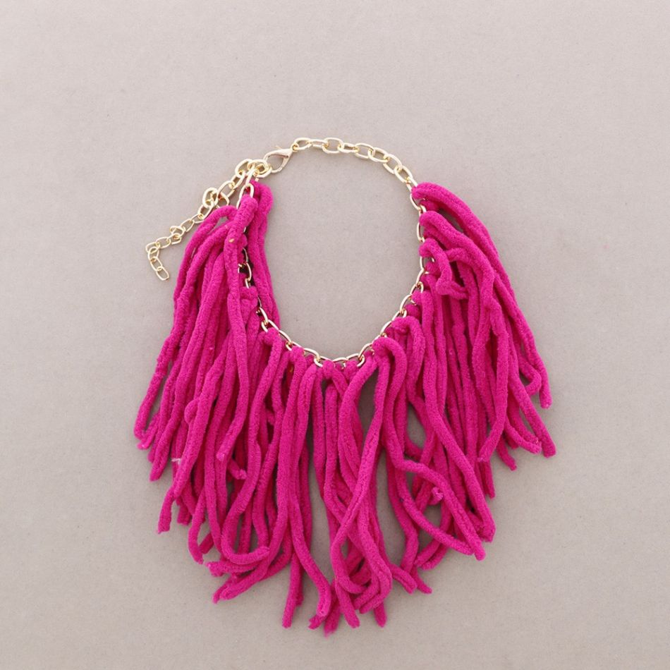 FRINGE PENDANT CHAIN CHOKER