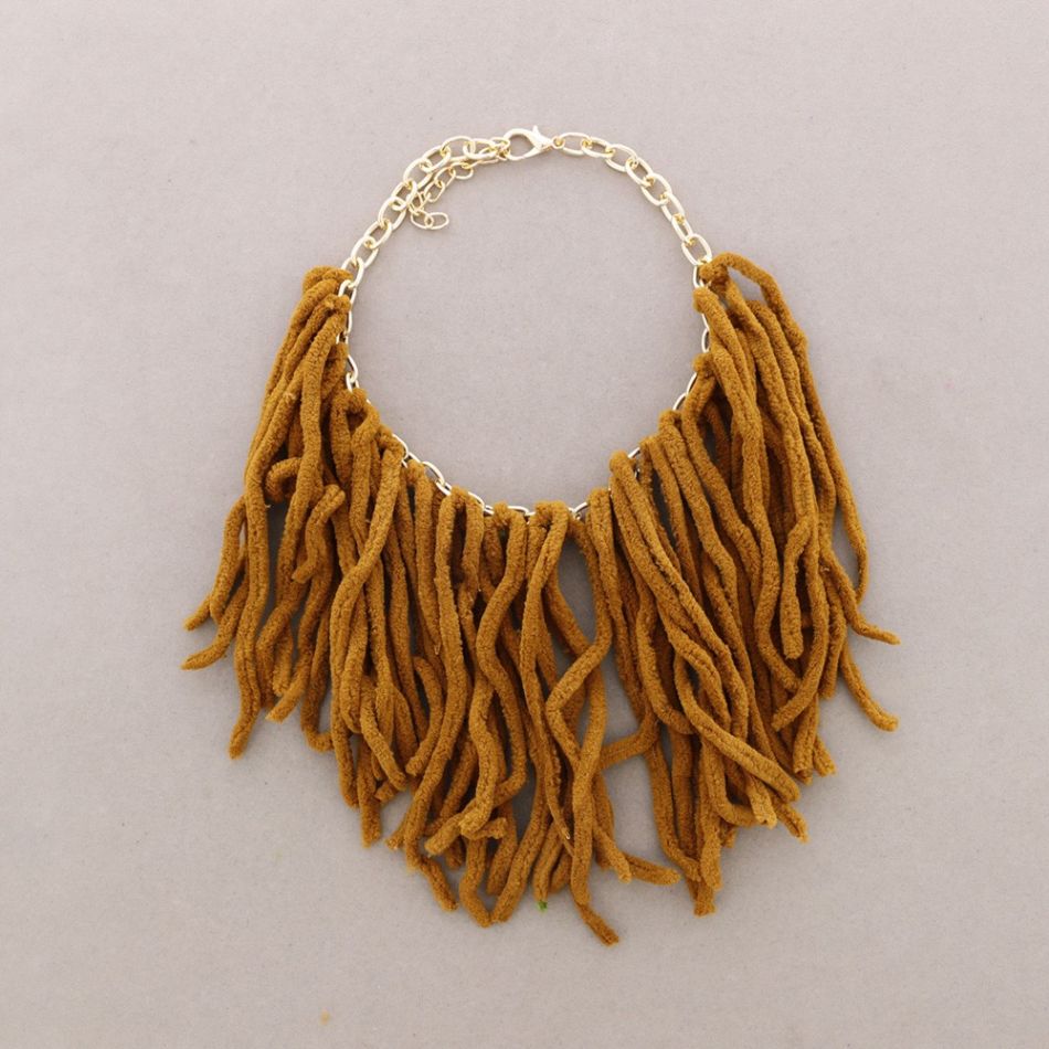 FRINGE PENDANT CHAIN CHOKER