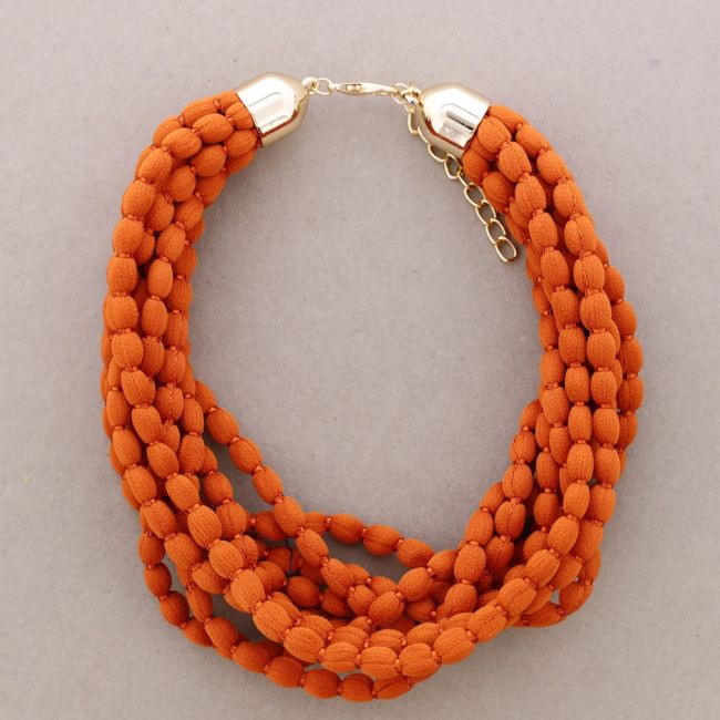 MULTI-TURN WOOL BALL CHOKER