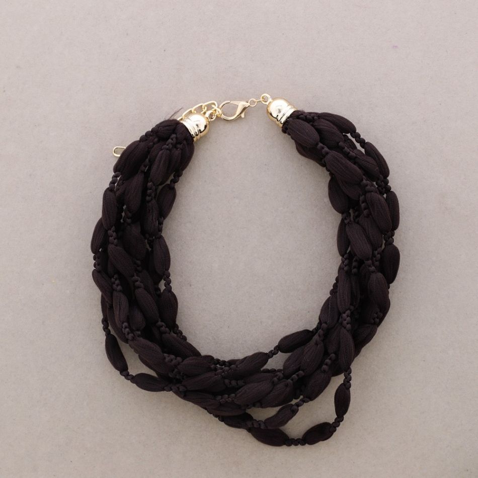 MULTI-TURN WOOL BALL CHOKER