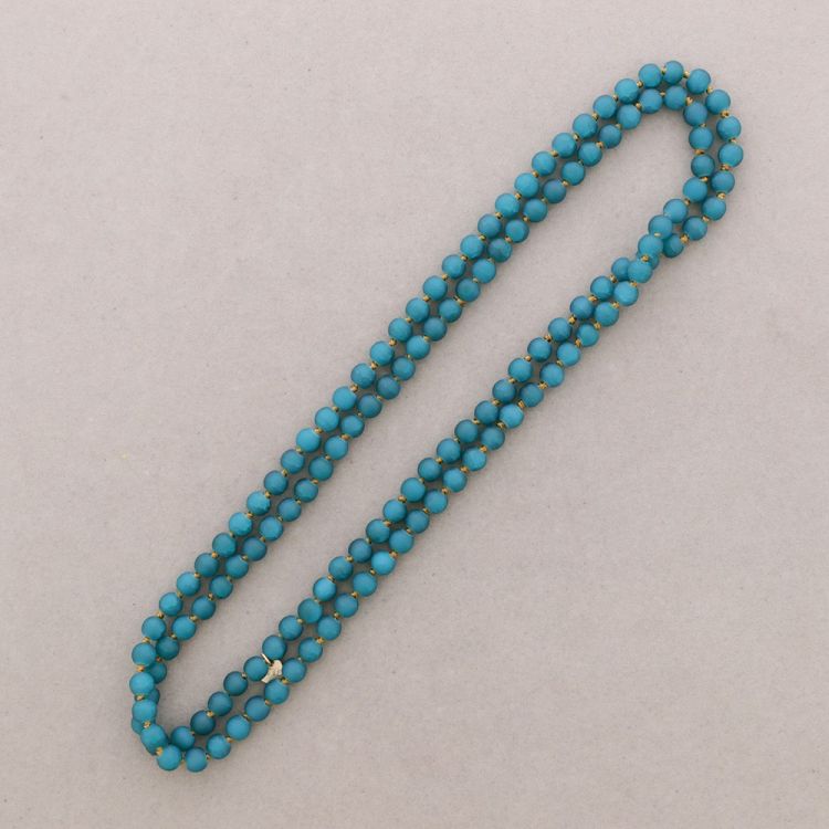 LONG NECKLACE WITH KNOTS BALLS 1.2M*8MM 2