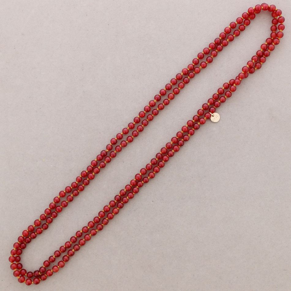 LONG NECKLACE WITH KNOTS BALLS 1.5M*6MM
