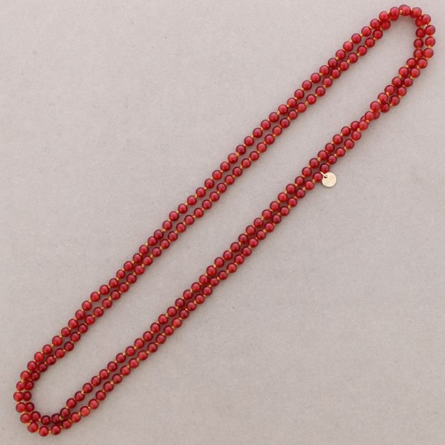 LONG NECKLACE WITH KNOTS BALLS 1.5M*6MM