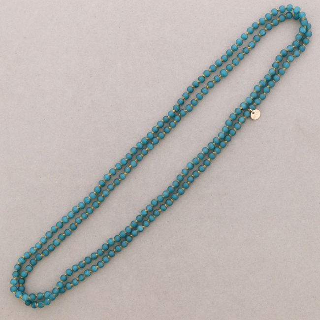 LONG NECKLACE WITH KNOTS BALLS 1.5M*6MM