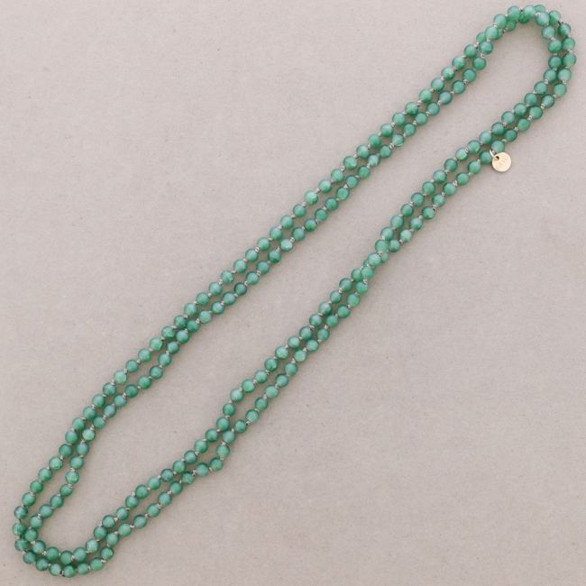 LONG NECKLACE WITH KNOTS BALLS 1.5M*6MM