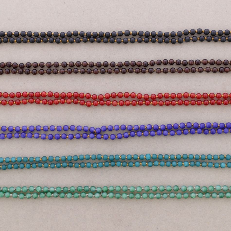COLLAR LARGO BOLAS NUDO 1.5M*6MM