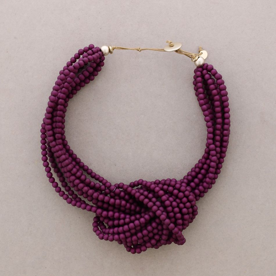 RESIN BEADS KNOT NECKLACE