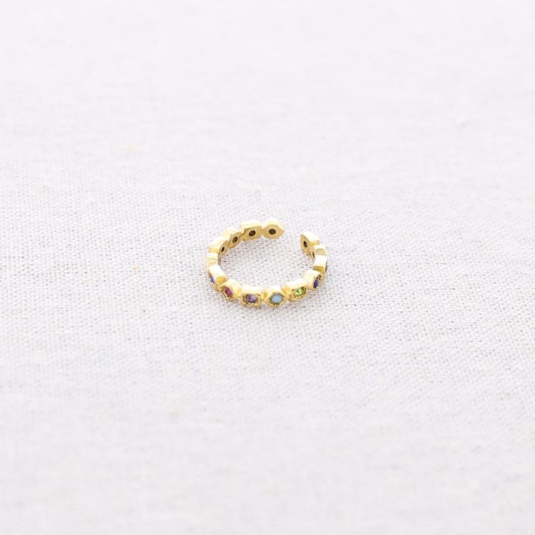 ANILLO ACERO CRISTALES