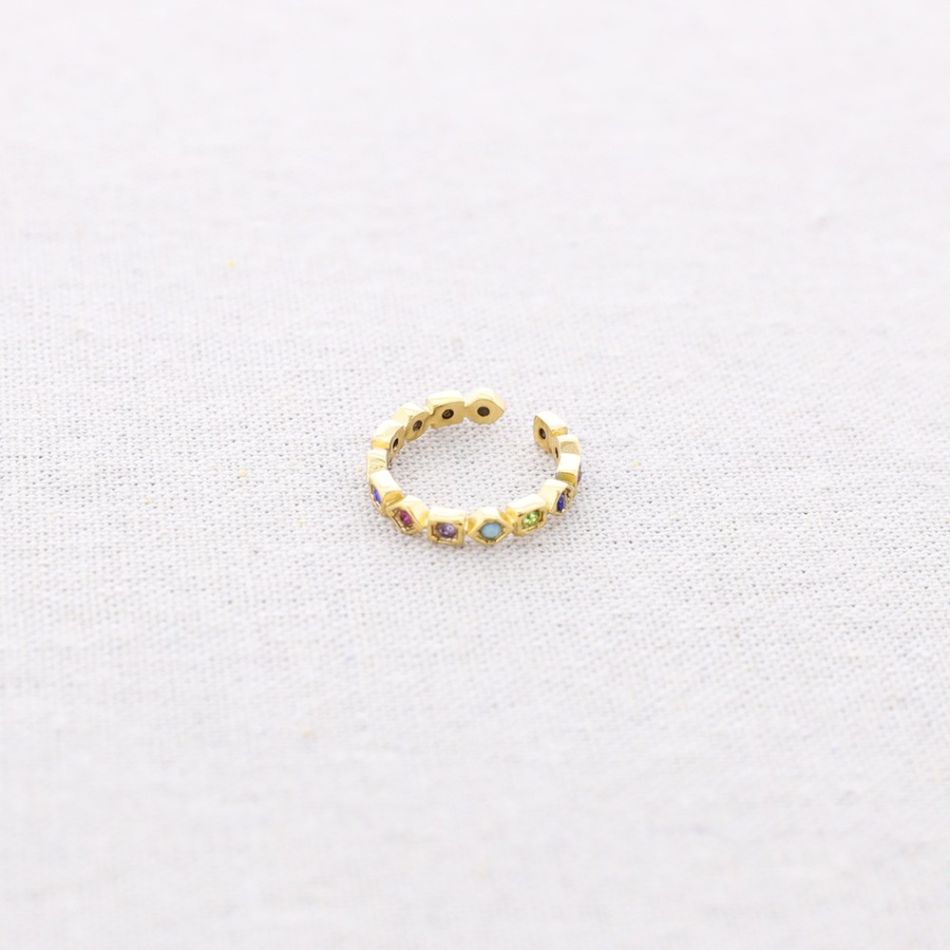 ANILLO ACERO CRISTALES