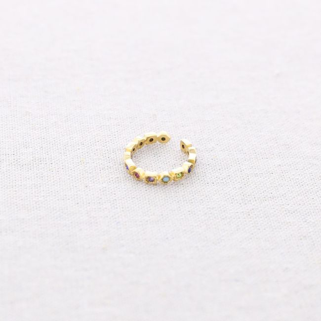 ANILLO ACERO CRISTALES