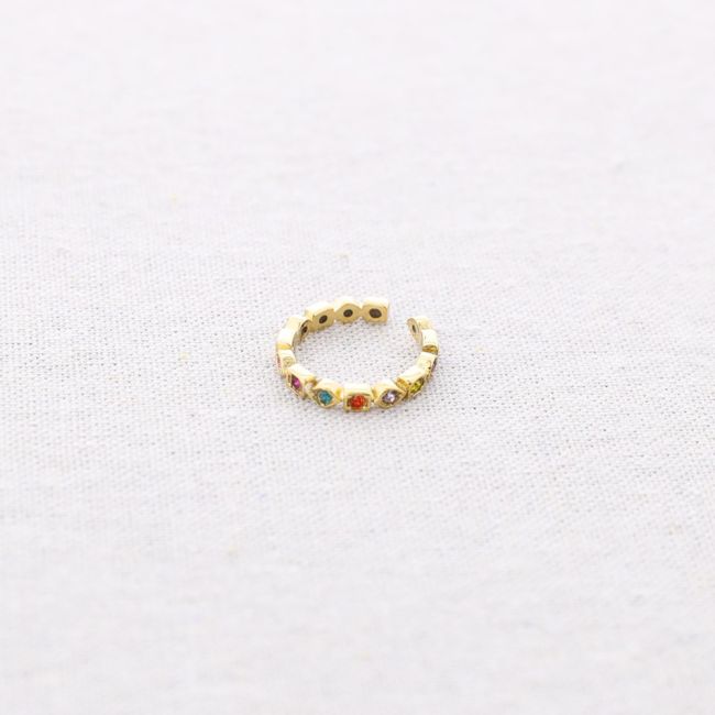 ANILLO ACERO CRISTALES