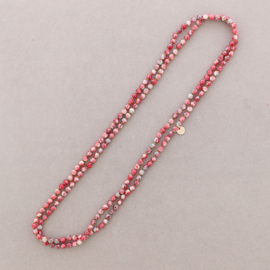 LONG NECKLACE WITH KNOTS BALLS 1.5M*6MM