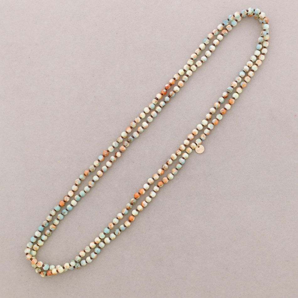 LONG NECKLACE WITH KNOTS BALLS 1.5M*6MM