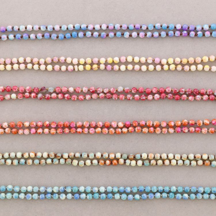 COLLAR LARGO BOLAS NUDOS 1,5M*6MM 2