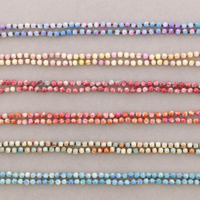COLLAR LARGO BOLAS NUDOS 1,5M*6MM