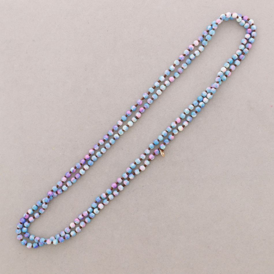 LONG NECKLACE WITH KNOTS BALLS 1.5M*6MM