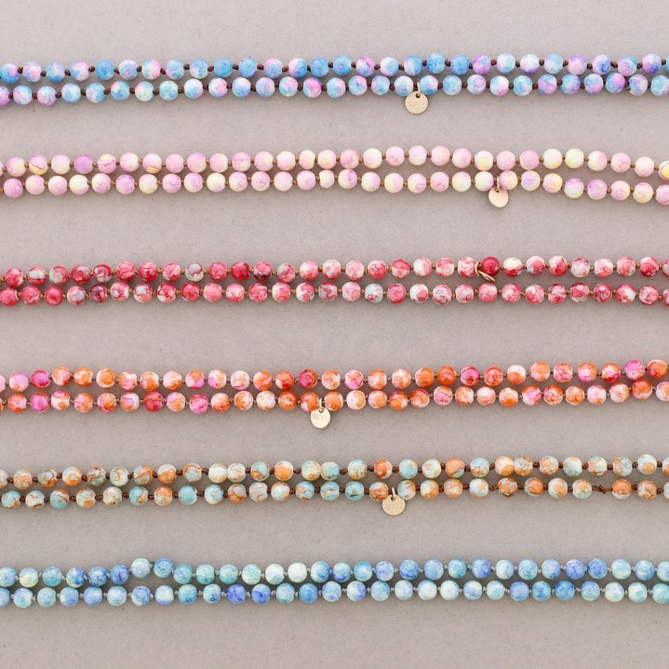COLLAR LARGO BOLAS NUDOS 1,2M*8MM