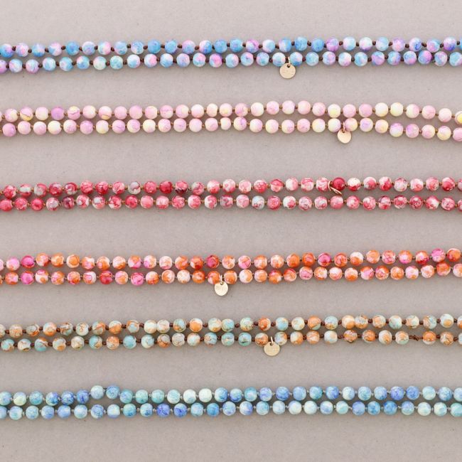COLLAR LARGO BOLAS NUDOS 1,2M*8MM