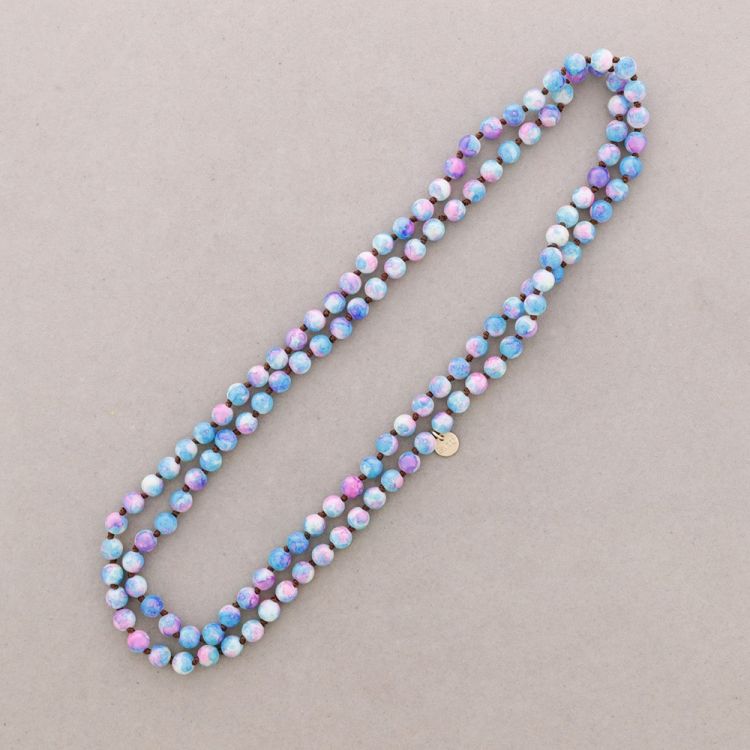 LONG NECKLACE WITH KNOTS BALLS 1.2M*8MM