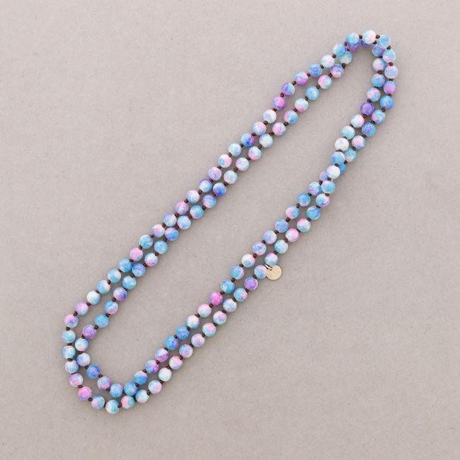LONG NECKLACE WITH KNOTS BALLS 1.2M*8MM
