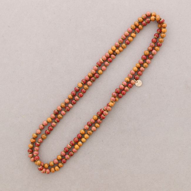 LONG NECKLACE 1.2M*6MM KNOTTED CERAMIC BALLS