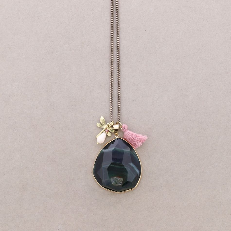 COLLAR LARGO COLG. PIEDRA