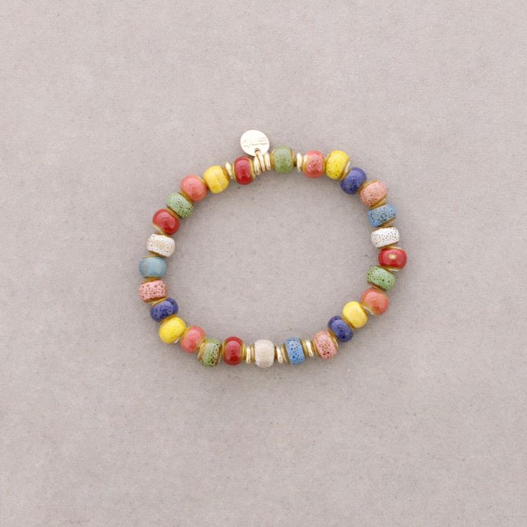 PULSERA ELÁSTICA CUENTAS CERÁMICA 2