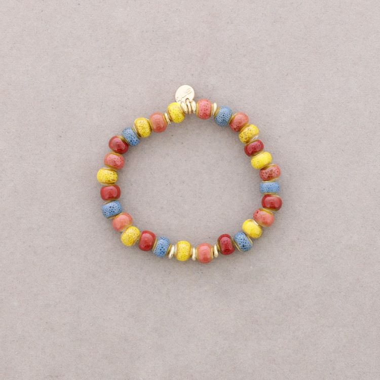 PULSERA ELÁSTICA CUENTAS CERÁMICA