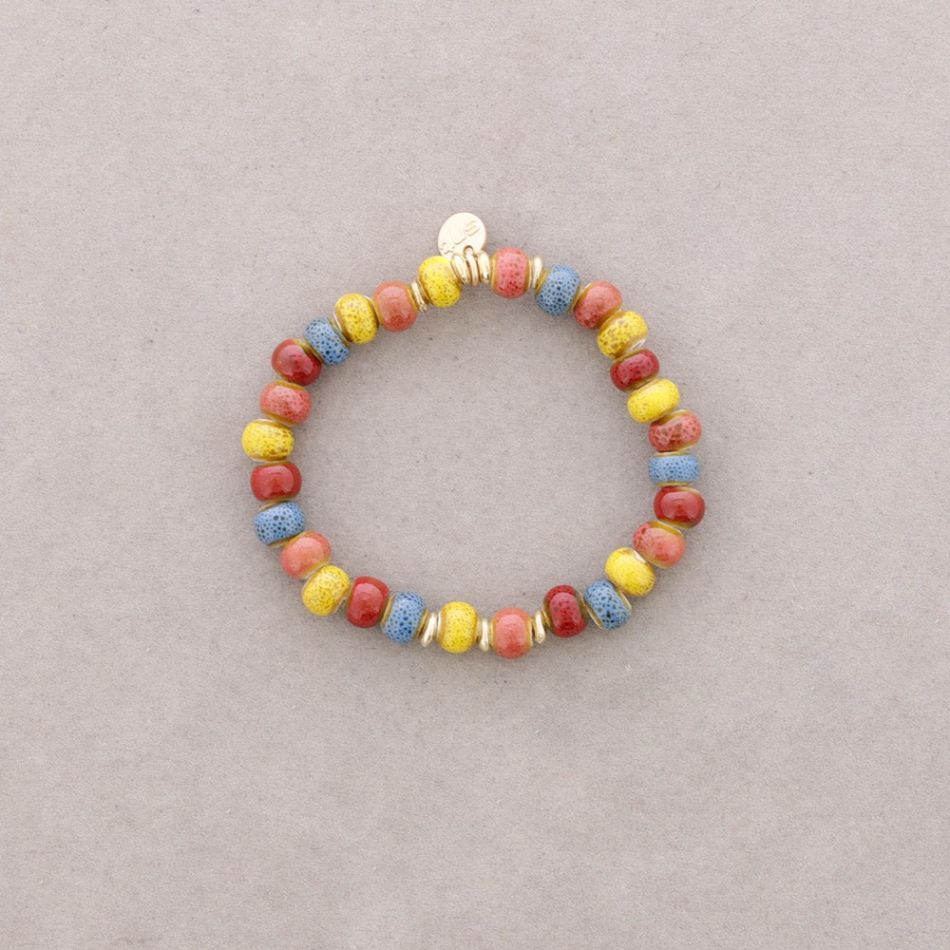 ELASTIC CERAMIC BEADS BRACELET