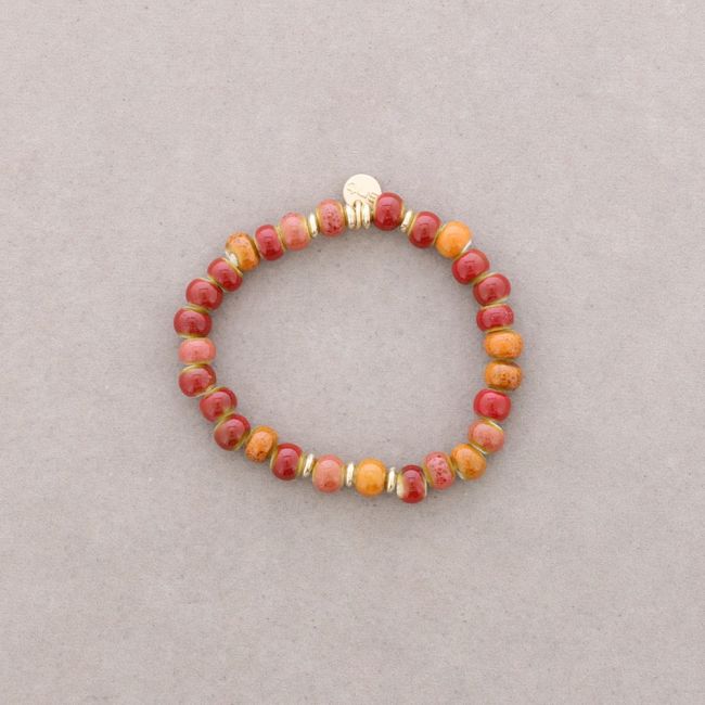 PULSERA ELÁSTICA CUENTAS CERÁMICA