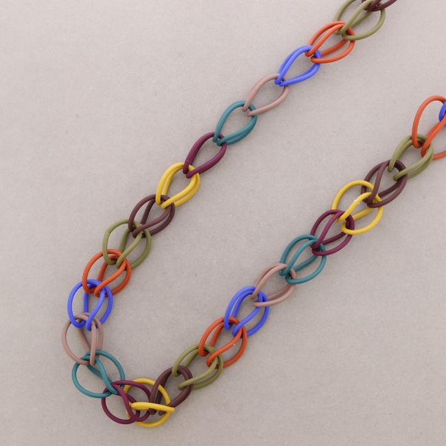 LONG RUBBER LINKS NECKLACE