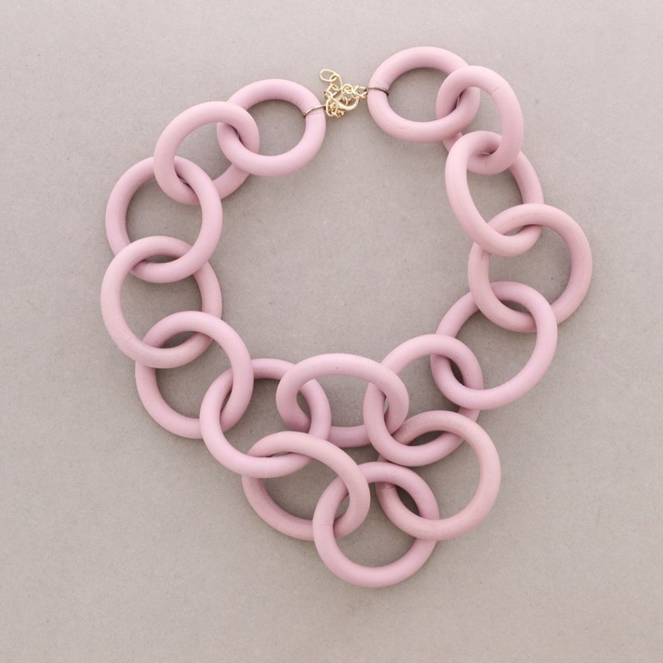 RUBBER LINKS SHORT NECKLACE