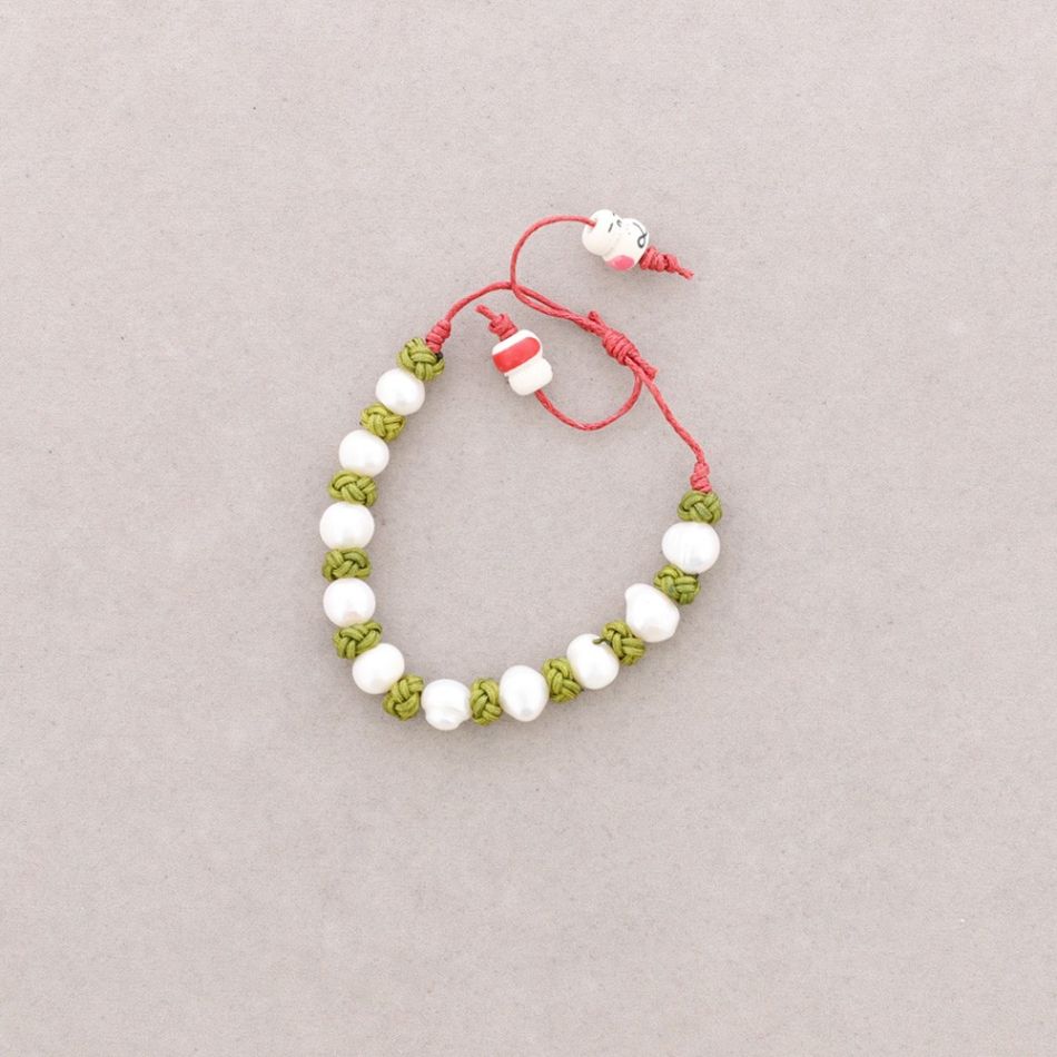 PULSERA NUDOS PERLAS CULTIVADAS
