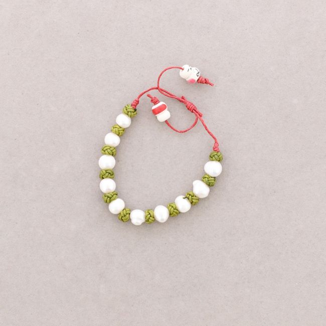 PULSERA NUDOS PERLAS CULTIVADAS