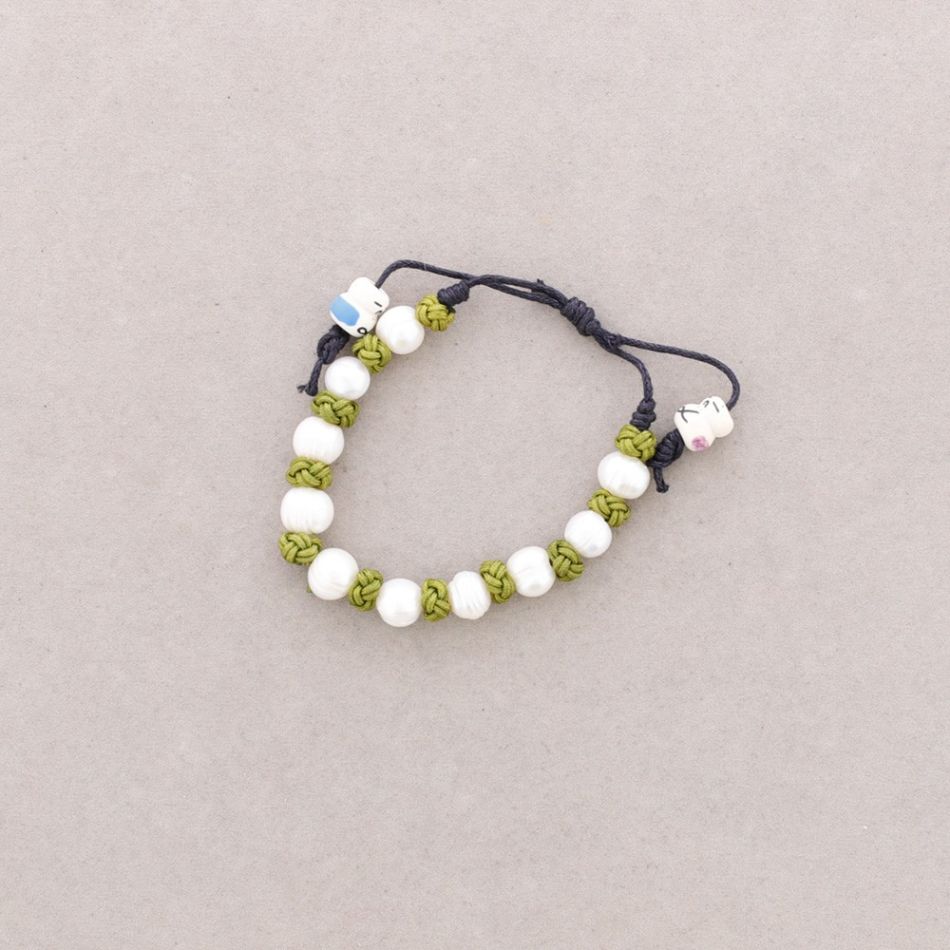 CULTURED PEARL KNOT BRACELET