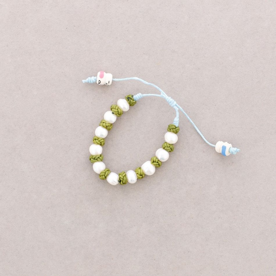 CULTURED PEARL KNOT BRACELET