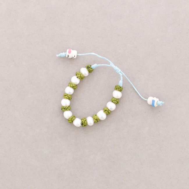 PULSERA NUDOS PERLAS CULTIVADAS