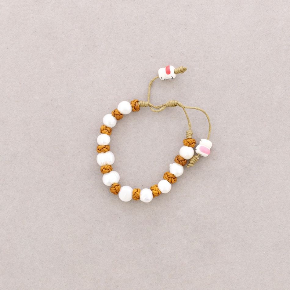 PULSERA NUDOS PERLAS CULTIVADAS